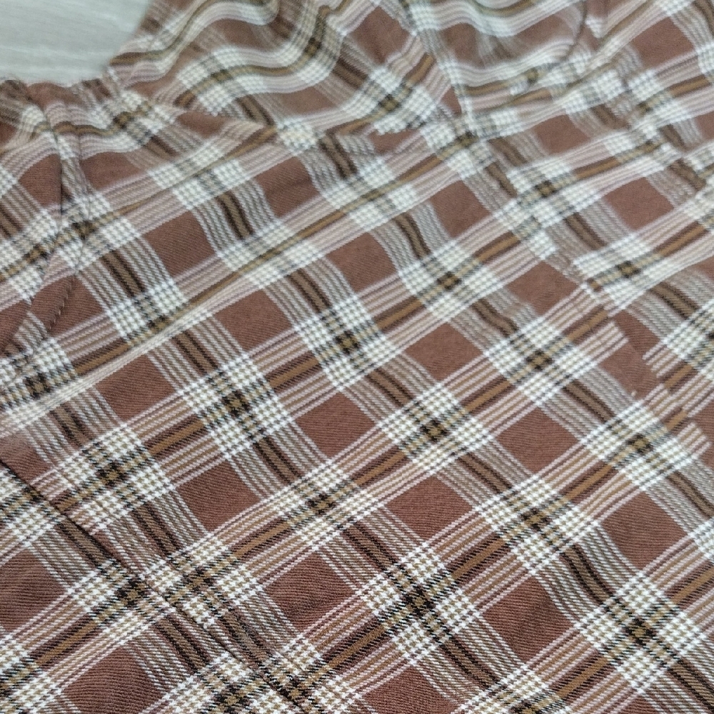 H&M Brown Plaid Camisole Top - Picture 11 of 16